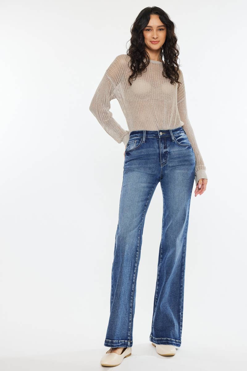HIGH RISE WIDE LEG FLARE-KC20024D