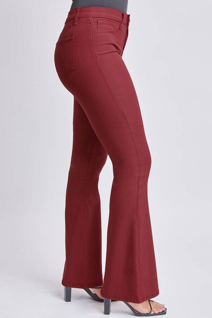 Hyperstretch Flare Pants, Dark Rose-P42931