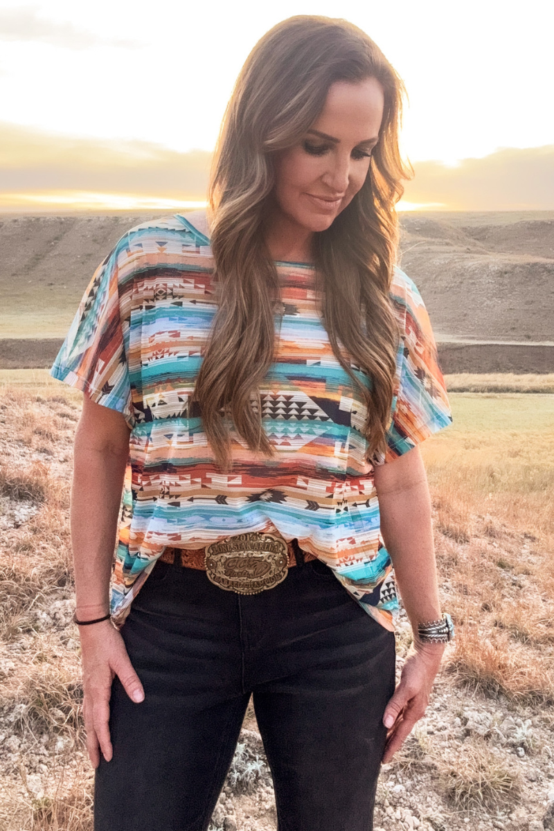 Aztec Daze Mesh Top