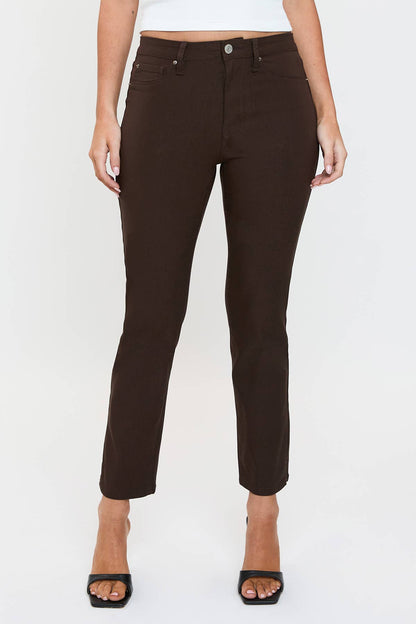 High Rise Hyperstretch Cropped Straight Pants-P041231