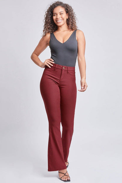 Hyperstretch Flare Pants, Dark Rose-P42931