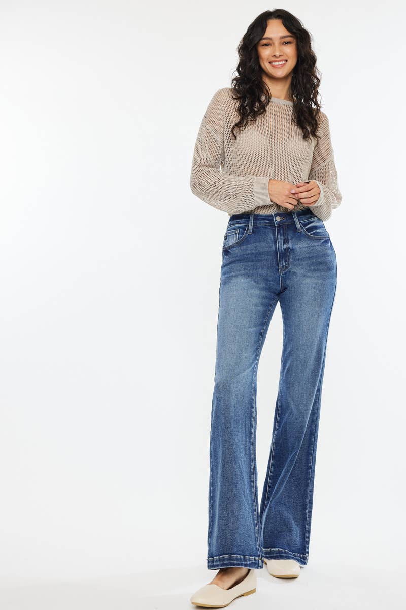 HIGH RISE WIDE LEG FLARE-KC20024D