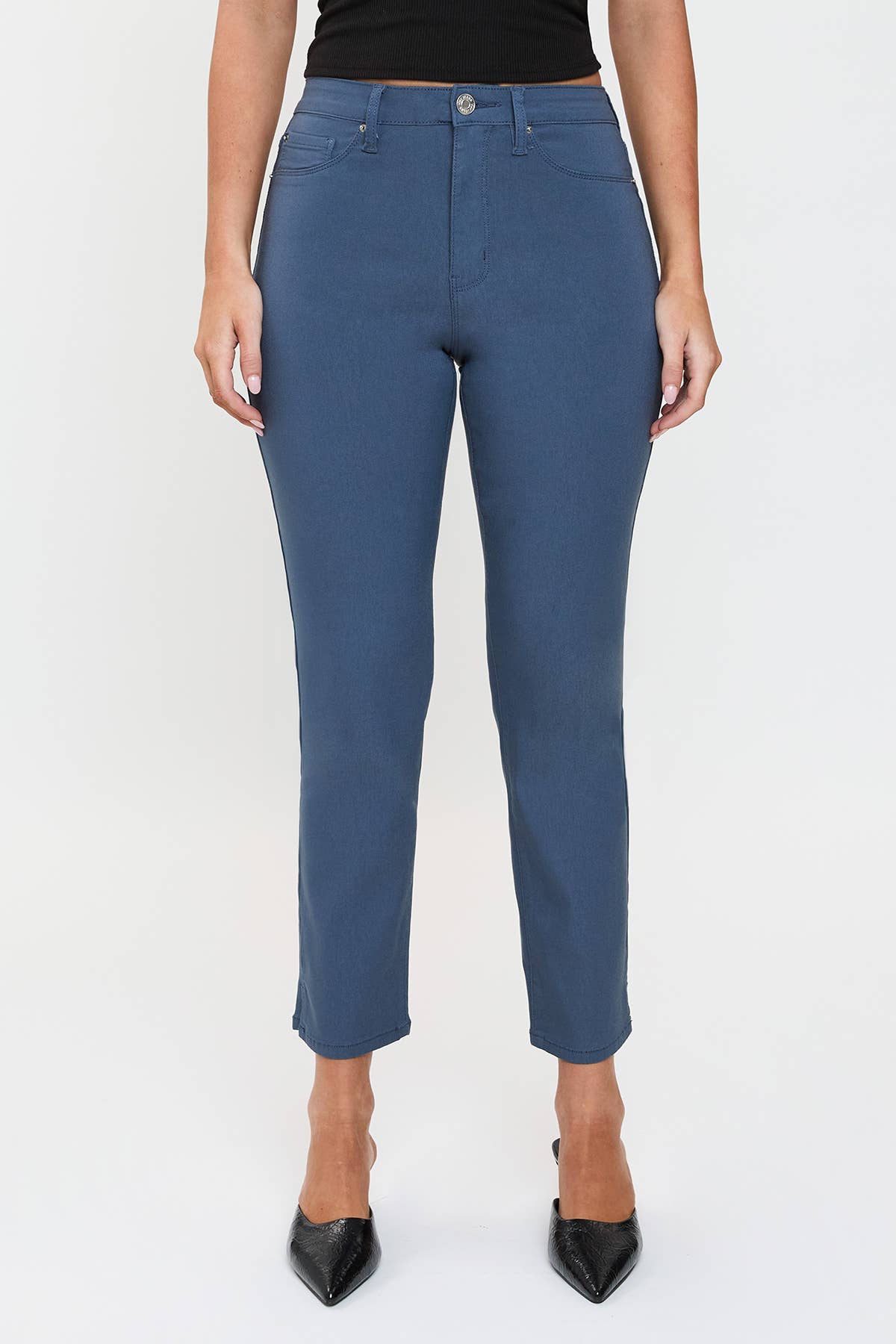 High Rise Hyperstretch Cropped Straight Pants-P041231