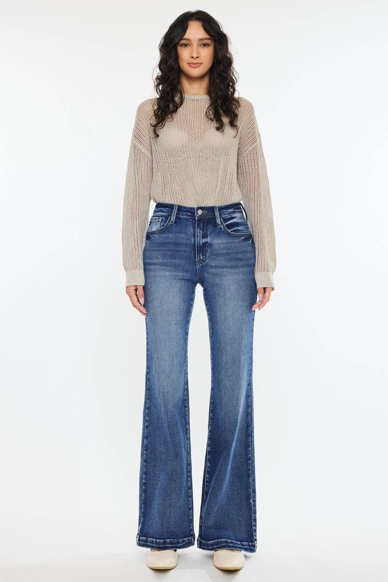HIGH RISE WIDE LEG FLARE-KC20024D