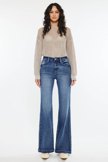 HIGH RISE WIDE LEG FLARE-KC20024D
