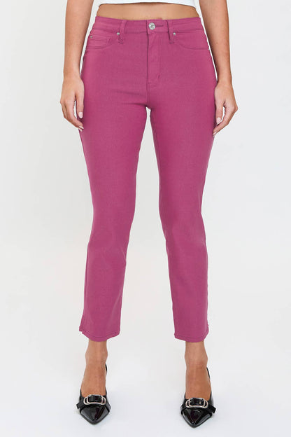 High Rise Hyperstretch Cropped Straight Pants-P041231