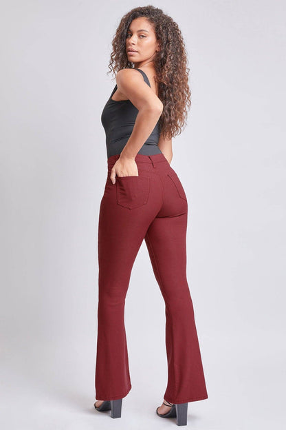 Hyperstretch Flare Pants, Dark Rose-P42931