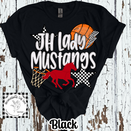 JH LADY MUSTANG SPIRIT (short,long sleeve & sweatshirt)