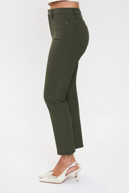 High Rise Hyperstretch Cropped Straight Pants-P041231