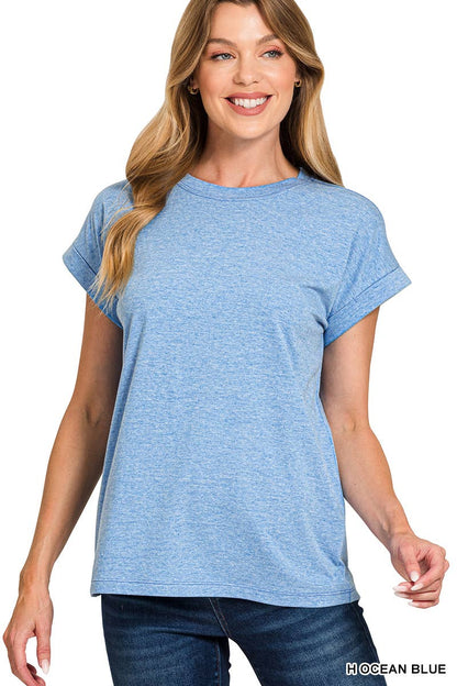 Cotton Crew Neck Short Sleeve T Shirt Zenana