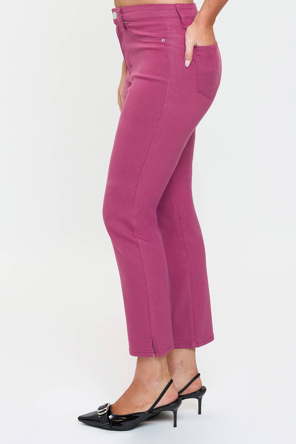 High Rise Hyperstretch Cropped Straight Pants-P041231
