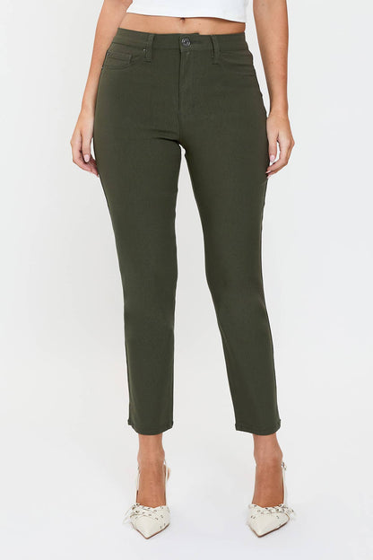 High Rise Hyperstretch Cropped Straight Pants-P041231