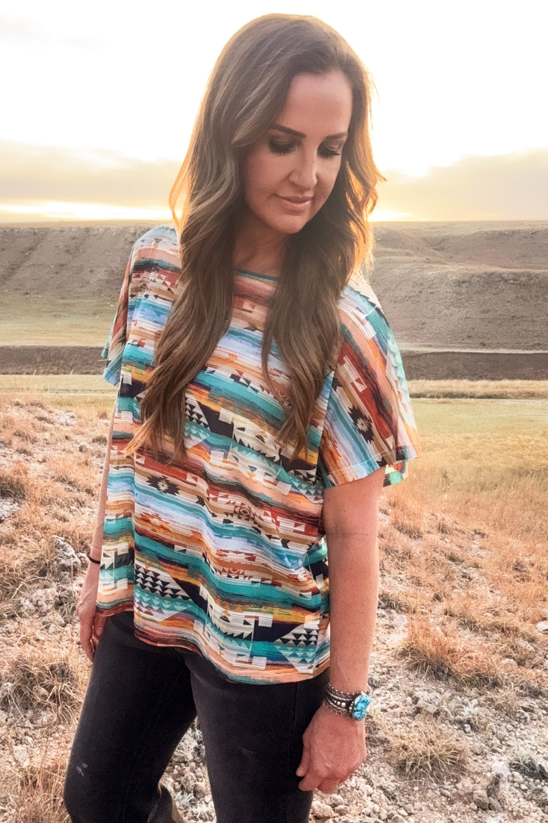 Aztec Daze Mesh Top