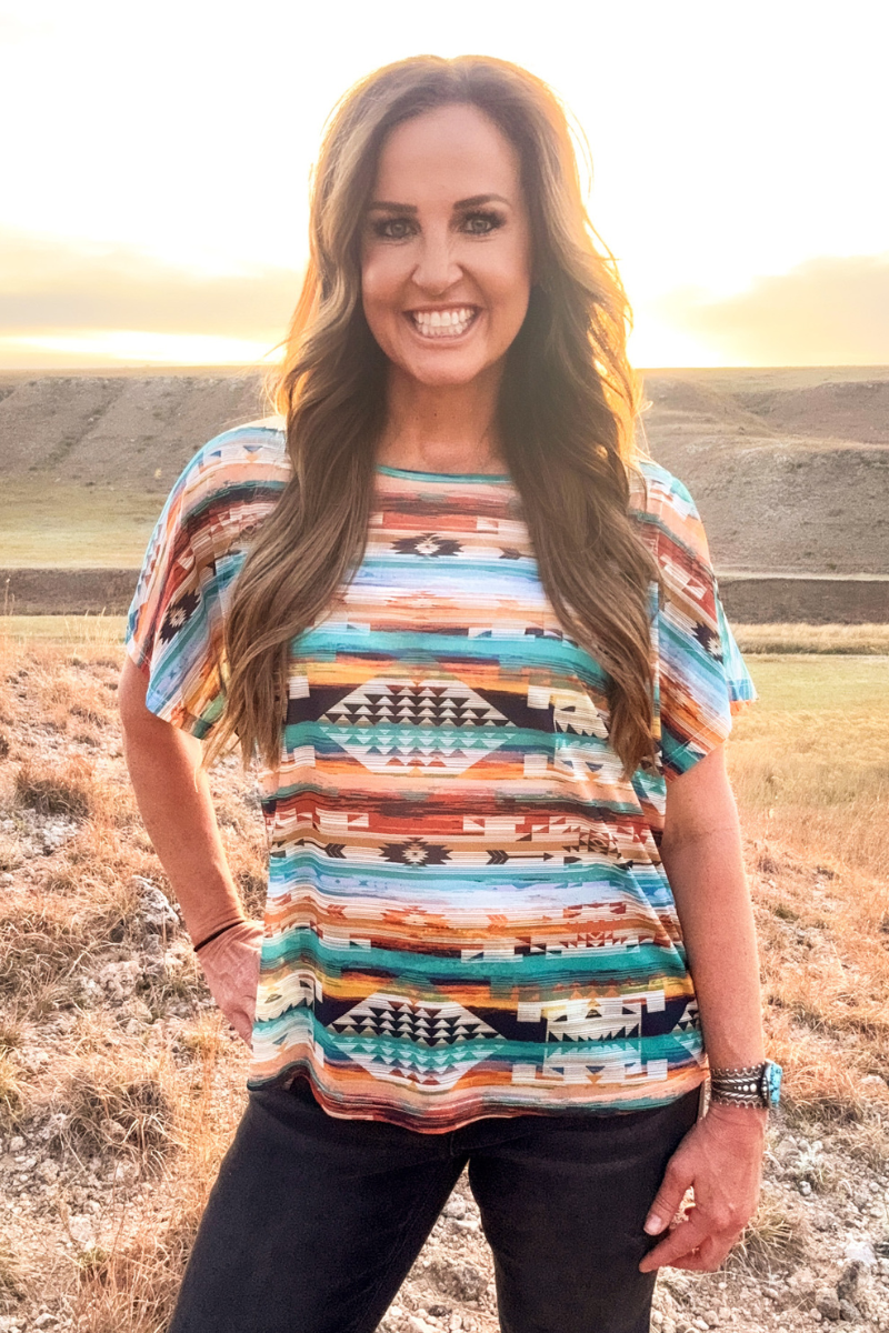 Aztec Daze Mesh Top