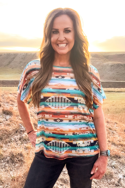 Aztec Daze Mesh Top