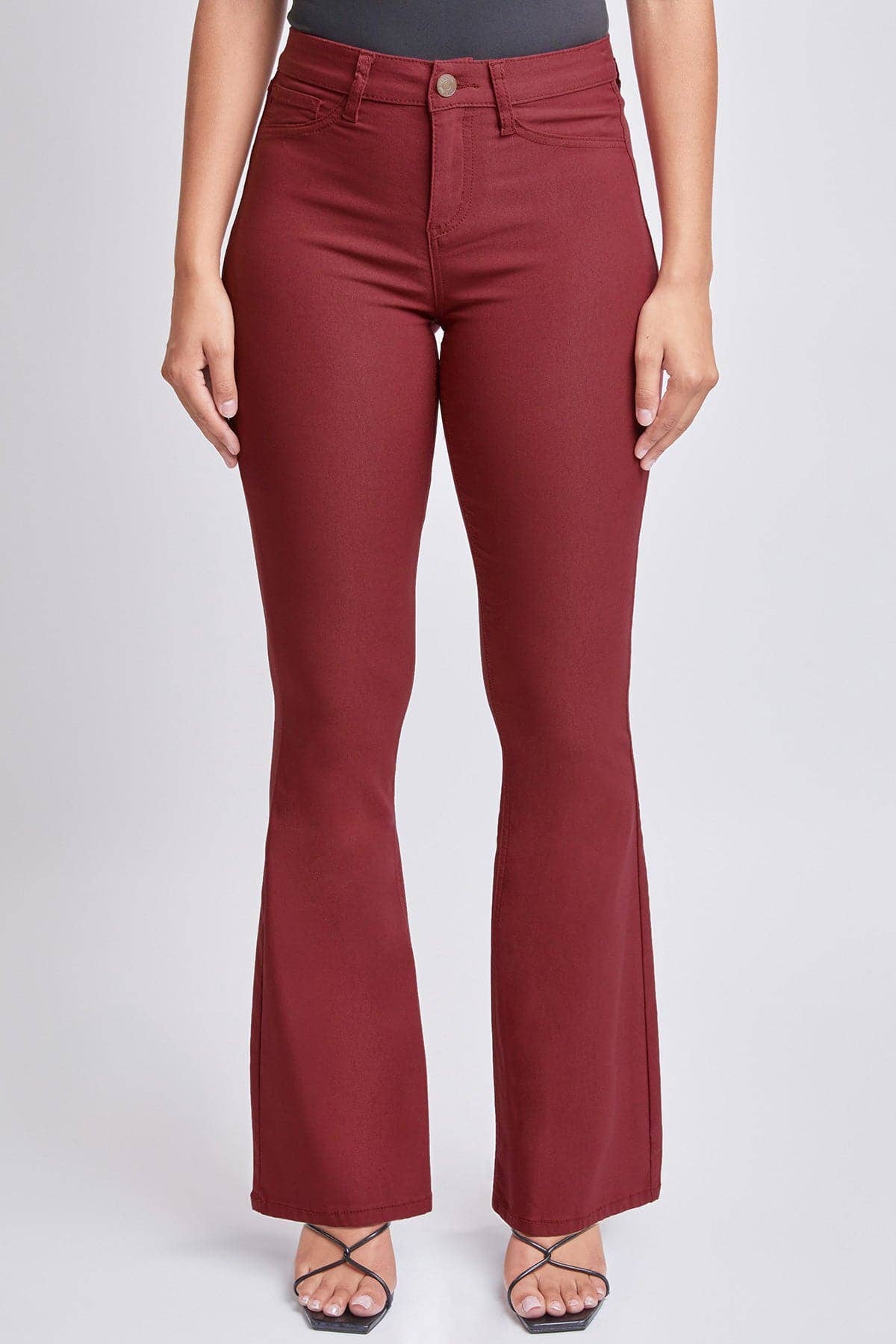 Hyperstretch Flare Pants, Dark Rose-P42931