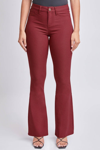 Hyperstretch Flare Pants, Dark Rose-P42931
